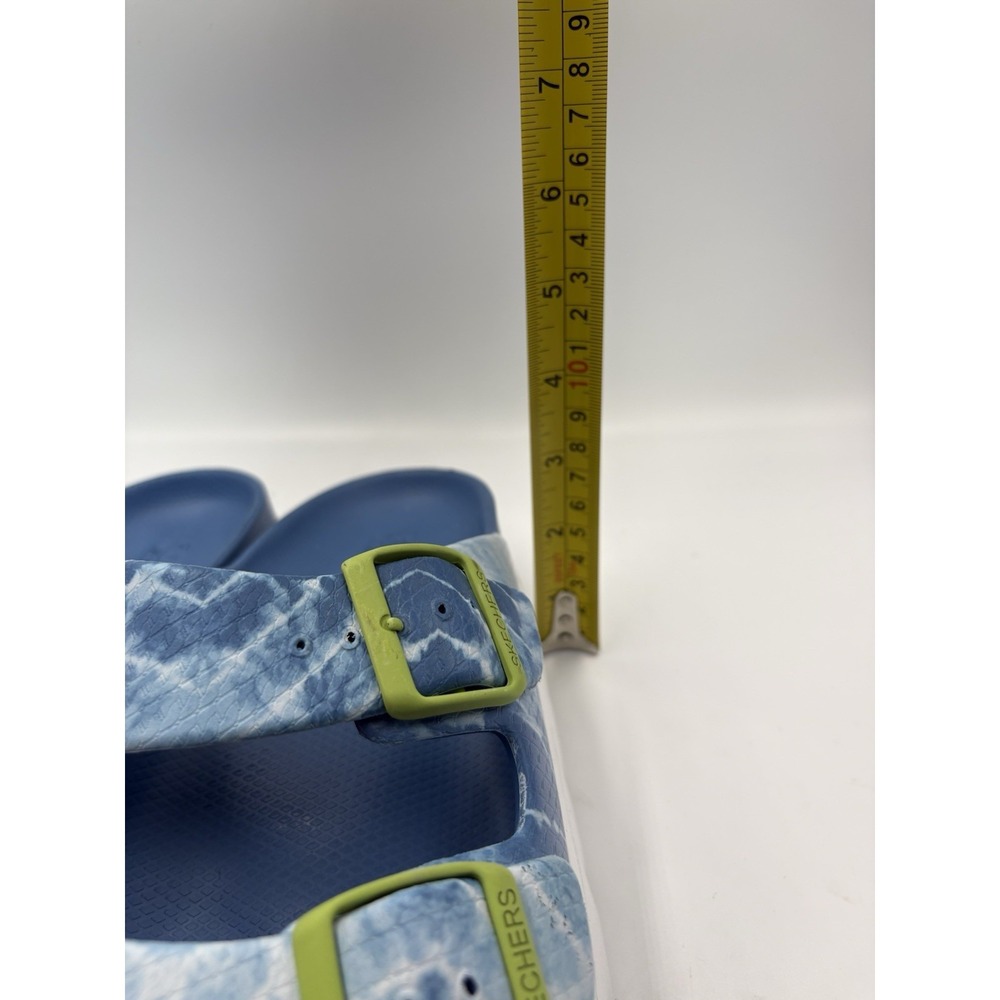 Skechers Foamies Women's Slide Sandals Blue/Green/White Marbled EVA US 9 EU 39 - Picture 10 of 13